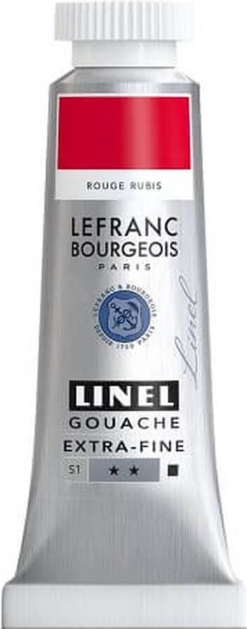 Lefranc & Bourgeois Linel Gouache Extra Fine Ruby Red 172 14ml