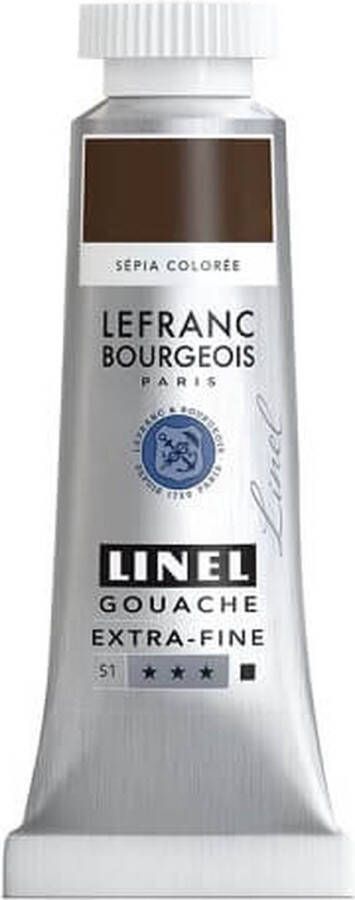 Lefranc & Bourgeois Linel Gouache Extra Fine Warm Sepia 221 14ml