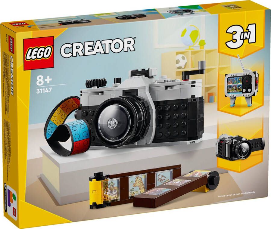 LEGO 31147 Creator 3in1 Retro fotocamera Set met TV en Videocamera