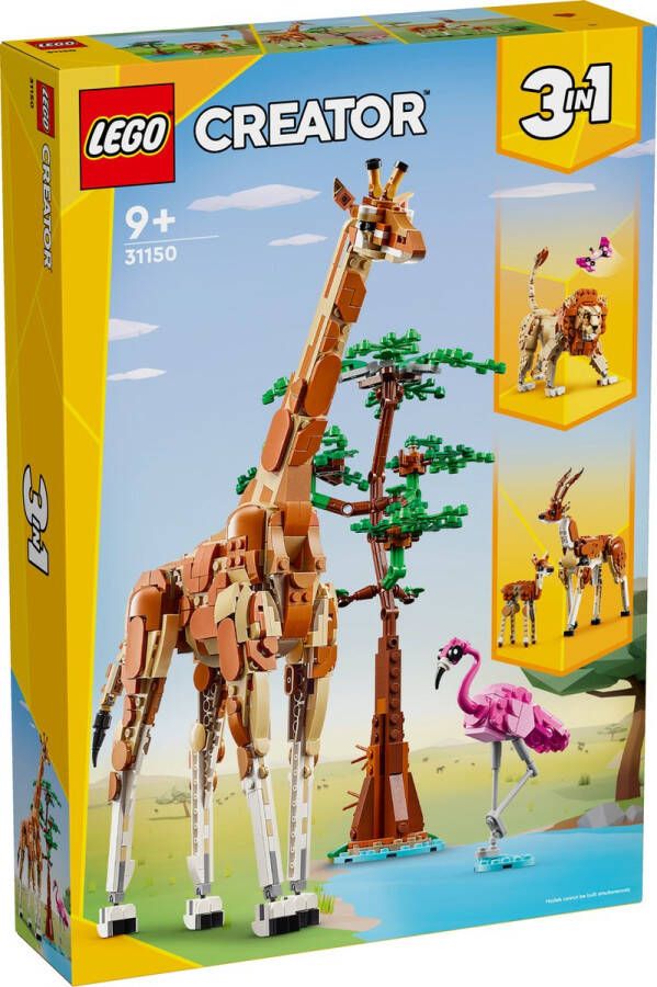LEGO 31150 Creator 3in1 Safaridieren Speelgoed Set met Giraffe Gazelles en Leeuw