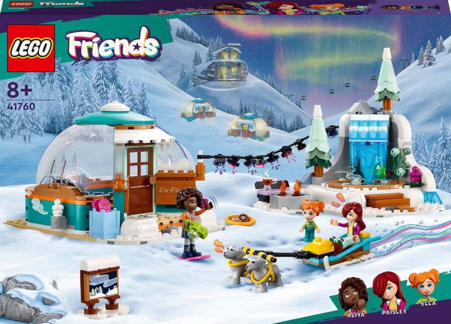 LEGO Friends Iglo vakantieavontuur Speelgoed Winter Glamping Set met Speelgoed Hond 41760
