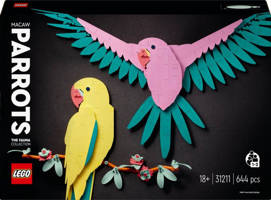 LEGO Art De Faunacollectie – Kleurrijke papegaaien 31211