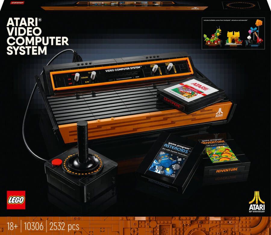 LEGO -iconen 10306 Atari 2600 model om te bouwen videospeelgoedconsole voor volwassenen