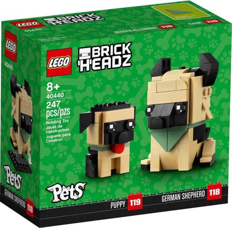 LEGO Brickheadz pets 40440 Duitse herder met puppy