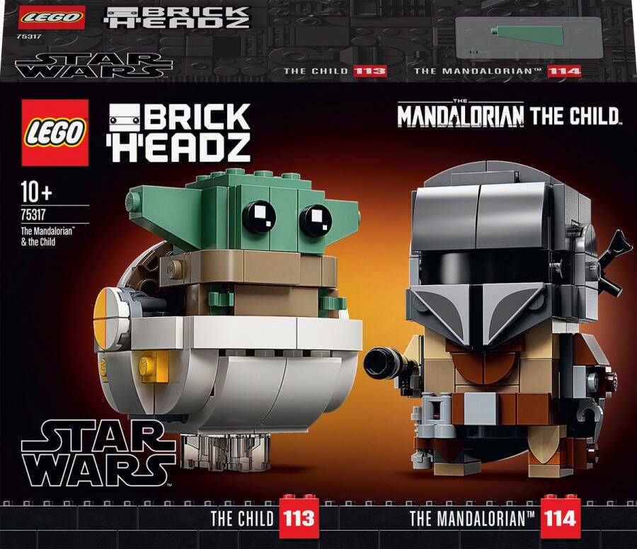 LEGO BrickHeadz Star Wars De Mandalorian & Baby Yoda 75317