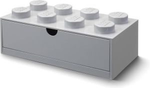 LEGO Brick 8 Opbergbox Met Lade Grijs
