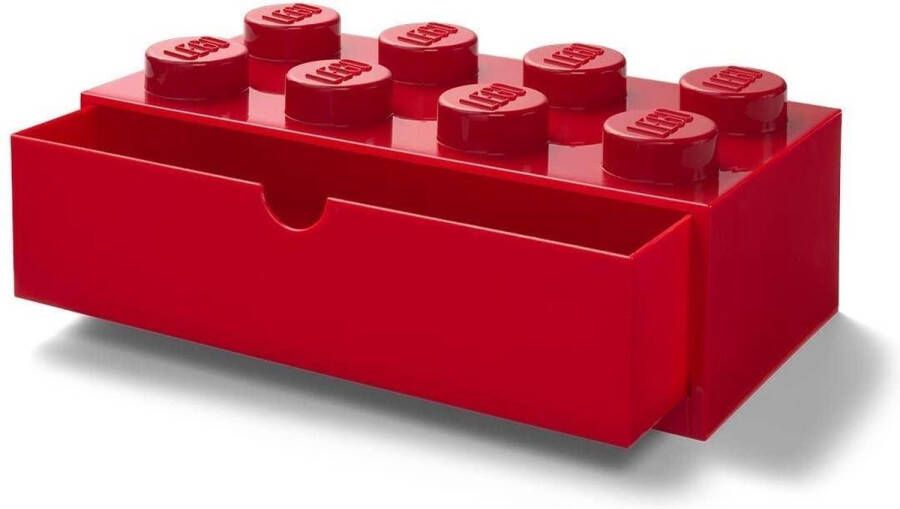 LEGO bureaulade 8 noppen 15 8 x 31 6 cm polypropeen rood