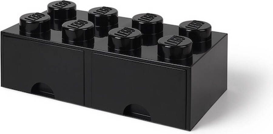 LEGO bureaulade 8 noppen 31 6 x 15 8 cm polypropyleen zwart