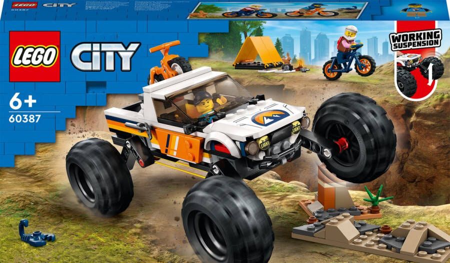 LEGO City 60387 4x4 terreinwagen avonturen kampeer set