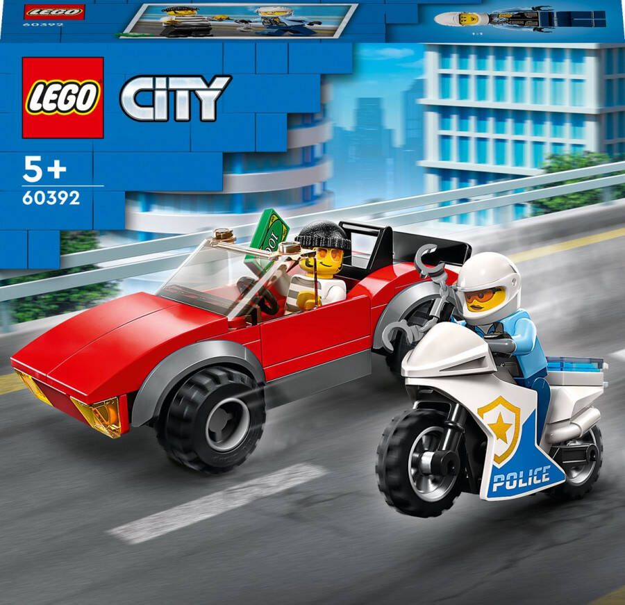 LEGO City Police Achtervolging Auto Op Politiemotor 60392