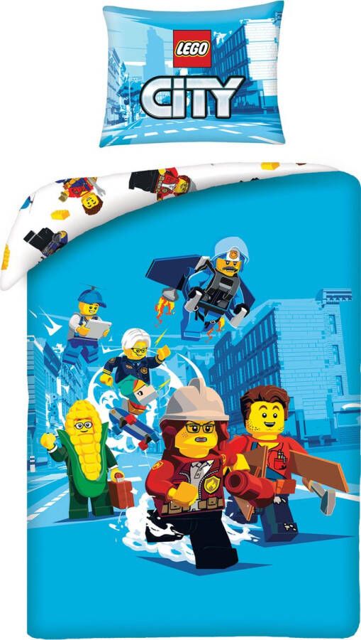 LEGO City Dekbedovertrek Adventures Eenpersoons 140 x 200 + 70 x 90 cm Katoen