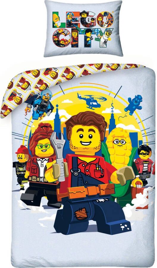 LEGO City Dekbedovertrek Eenpersoons 140 x 200 cm Katoen