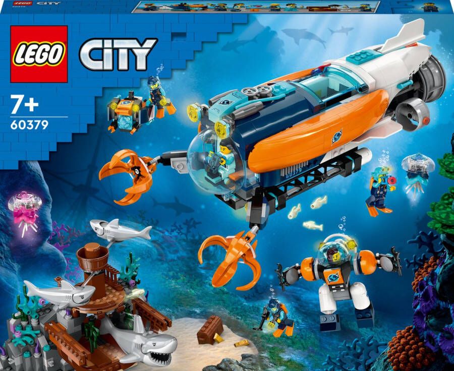 LEGO City Duikboot voor Diepzeeonderzoek Onderwater Set 60379