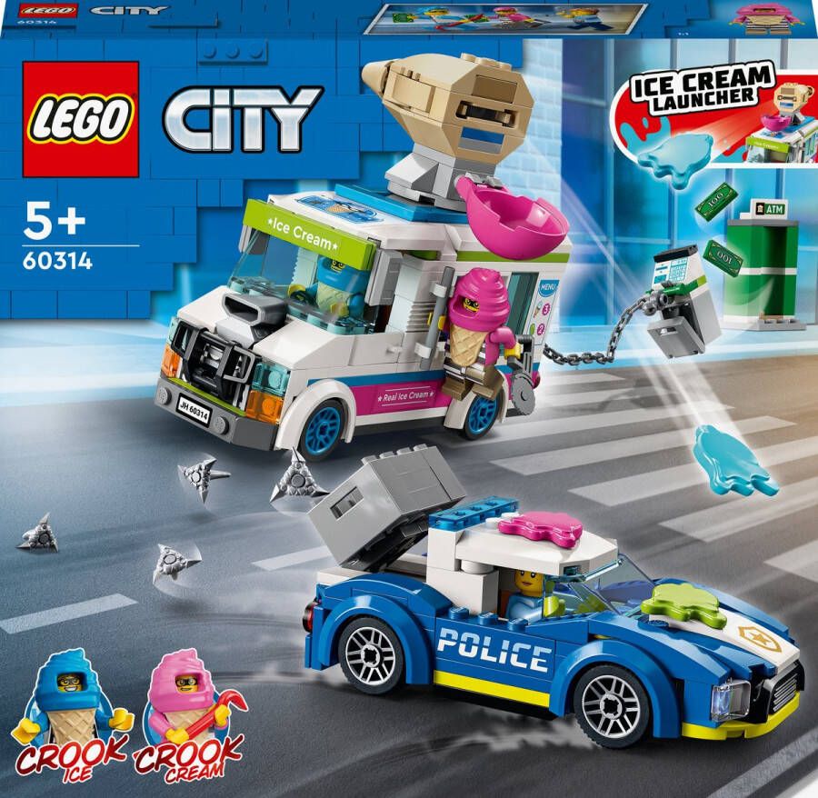LEGO City IJswagen Politieachtervolging 60314