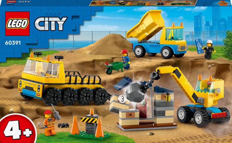 LEGO City Kiepwagen bouwtruck en sloopkraan Voertuigen Speelgoed 60391