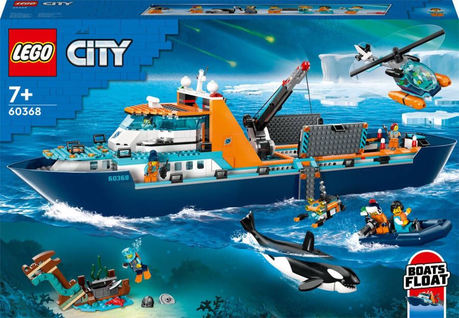 LEGO City Poolonderzoeksschip Groot Drijvend Boot Speelgoed Set voor Kinderen 7+ 60368