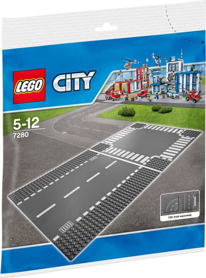 LEGO City Rechte Wegenplaten en Kruising 7280
