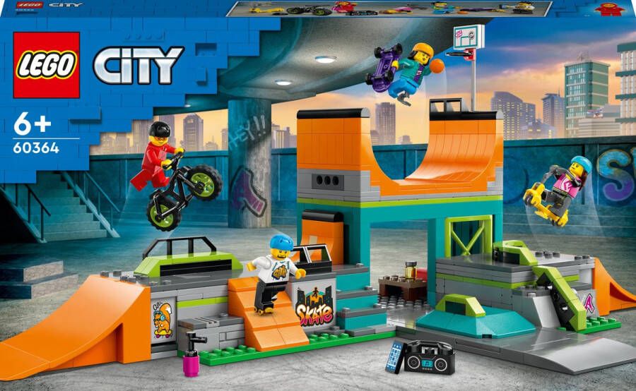 LEGO City Skatepark Set met Speelgoed Skateboard en Fiets 60364
