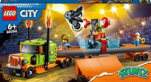 LEGO 60294 City Stuntshowtruck Terugtrekmotor Bassin Constructiespeelgoed Voor Kinderen