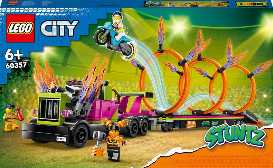 LEGO City Stuntz Stunttruck & Ring of Fire-uitdaging Set 60357