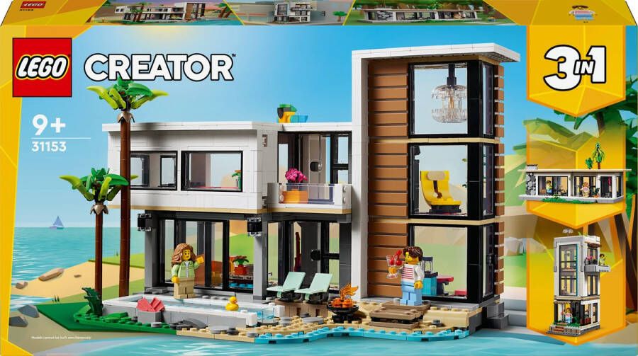 LEGO Creator 31153 Het moderne huis verander in een gebouw of chalet van 3 verdiepingen