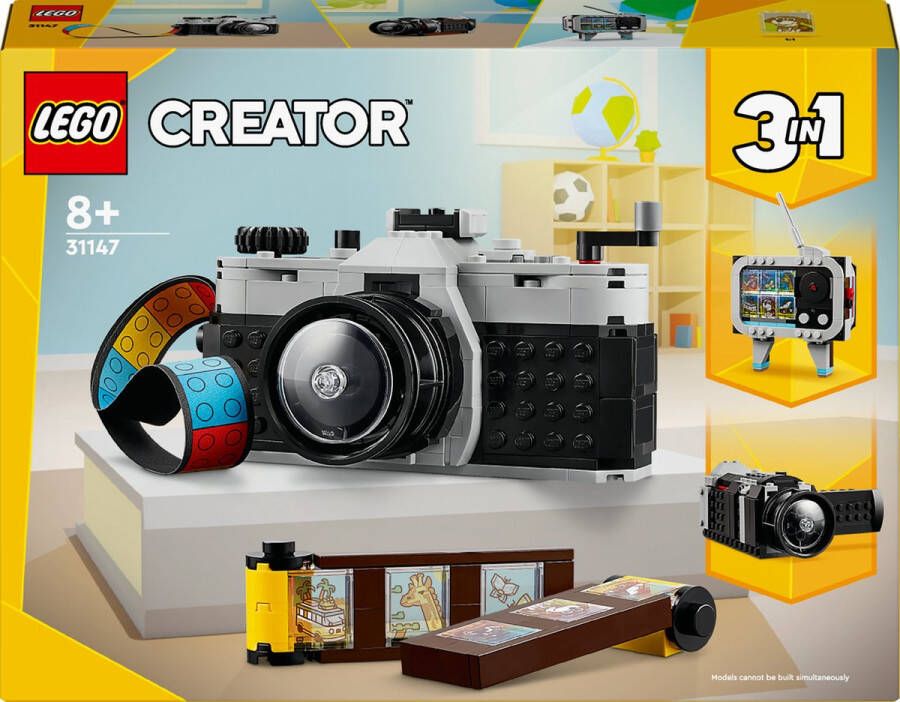 LEGO 31147 Creator 3in1 Retro fotocamera Set met TV en Videocamera