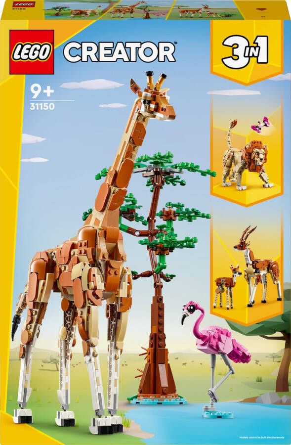 LEGO 31150 Creator 3in1 Safaridieren Speelgoed Set met Giraffe Gazelles en Leeuw