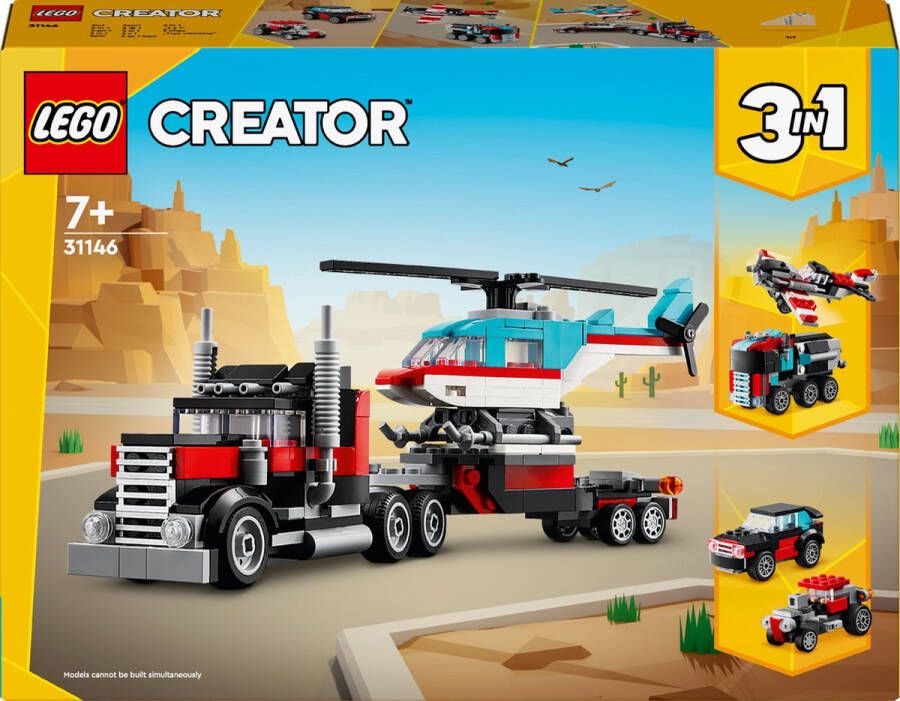 LEGO Creator 3in1 Truck met helikopter 31146