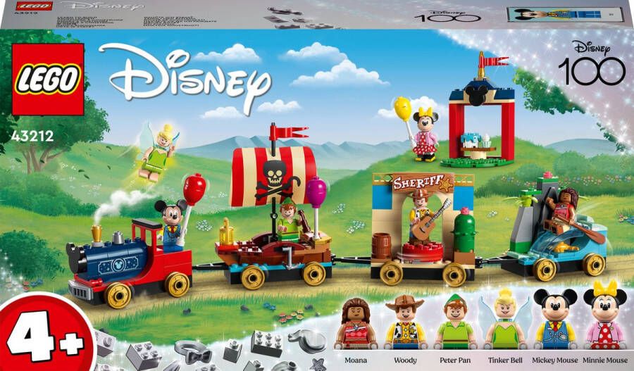 LEGO Disney: Disney Feesttrein Bouwbaar Trein Speelgoed 100e Verjaardag Set 43212