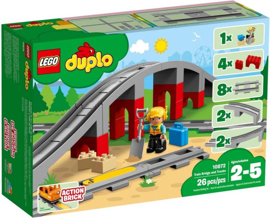 LEGO Duplo Trein brug en -rails 10872