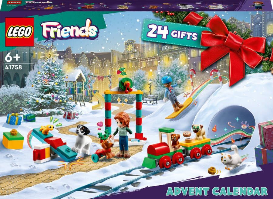 LEGO Friends adventkalender 2023 Kerst Set met 24 Cadeautjes 41758