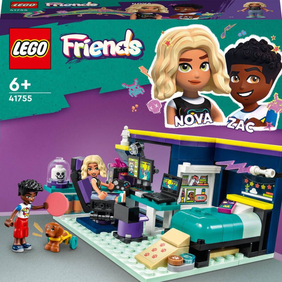 LEGO Friends Nova's kamer Speelgoed Set met Minipoppetjes en Huisdier 41755