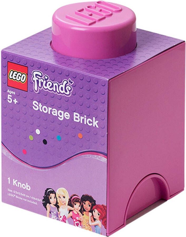 LEGO Friends Opbergbox Brick 1 12 5 x 12 5 x 18 cm 1 2 l Pink