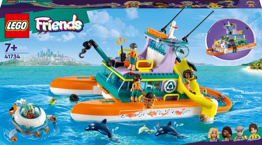 LEGO Friends Reddingsboot op zee Boot Speelgoed Set voor Meisjes en Jongens 41734