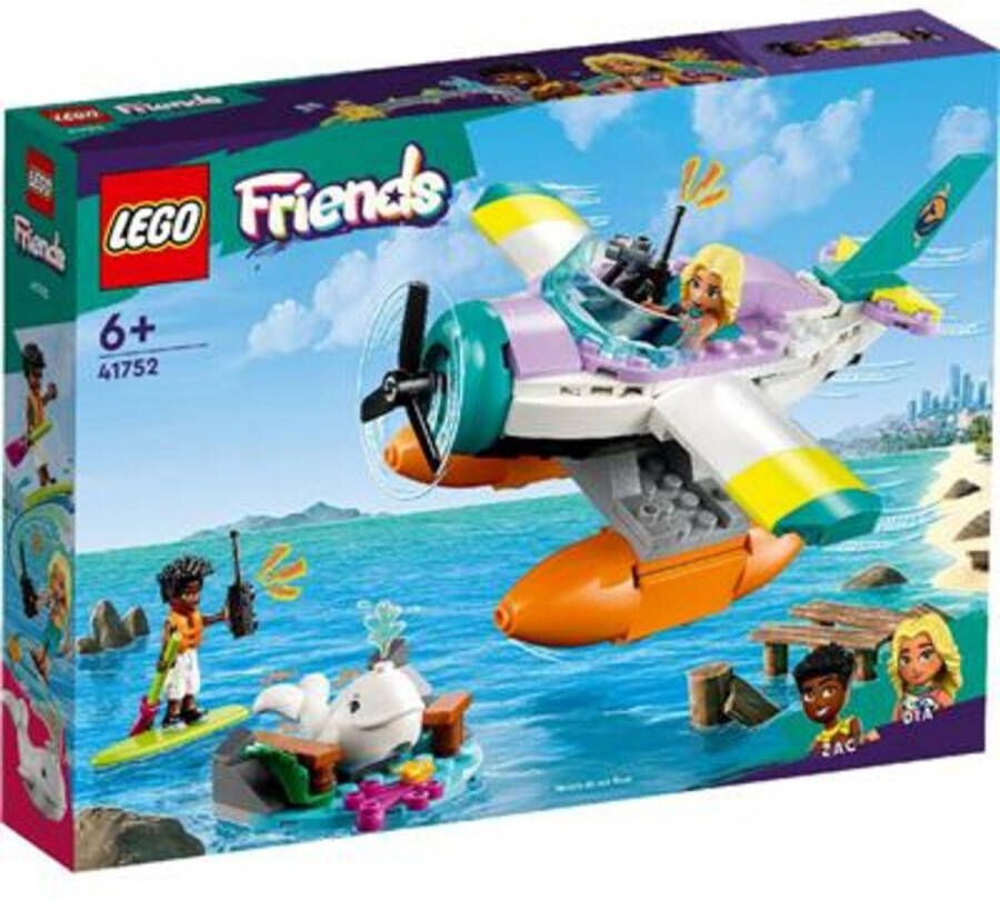 LEGO Friends Reddingsvliegtuig op zee Vliegtuig Speelgoed en Dieren Figuren Set 41752