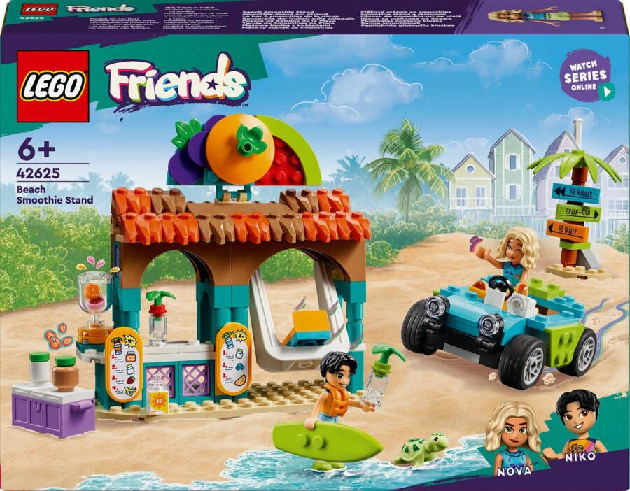 LEGO Friends Strand smoothiekraam Rollenspel Speelgoed voor Kinderen met Poppetjes 42625