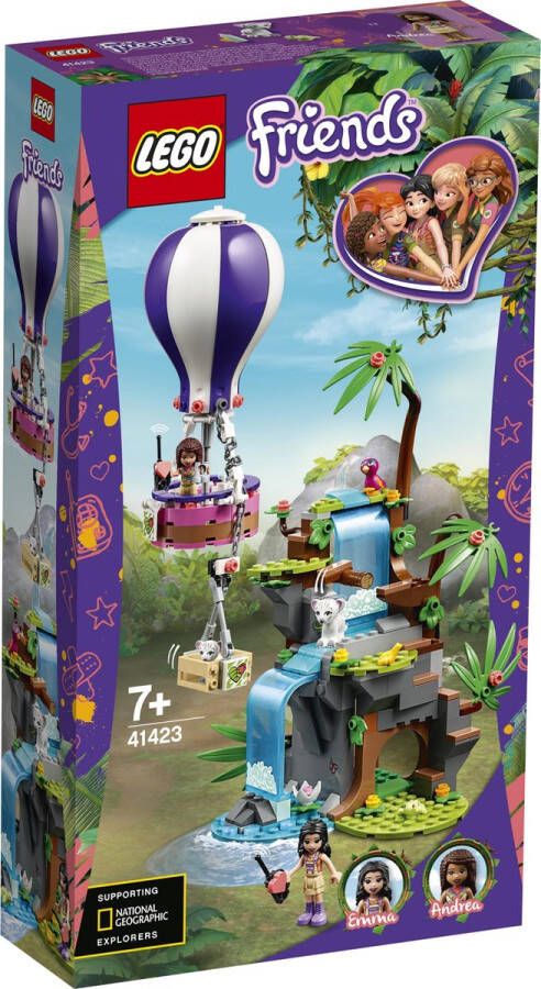 LEGO Friends Tijger reddingsactie met luchtballon in jungle 41423