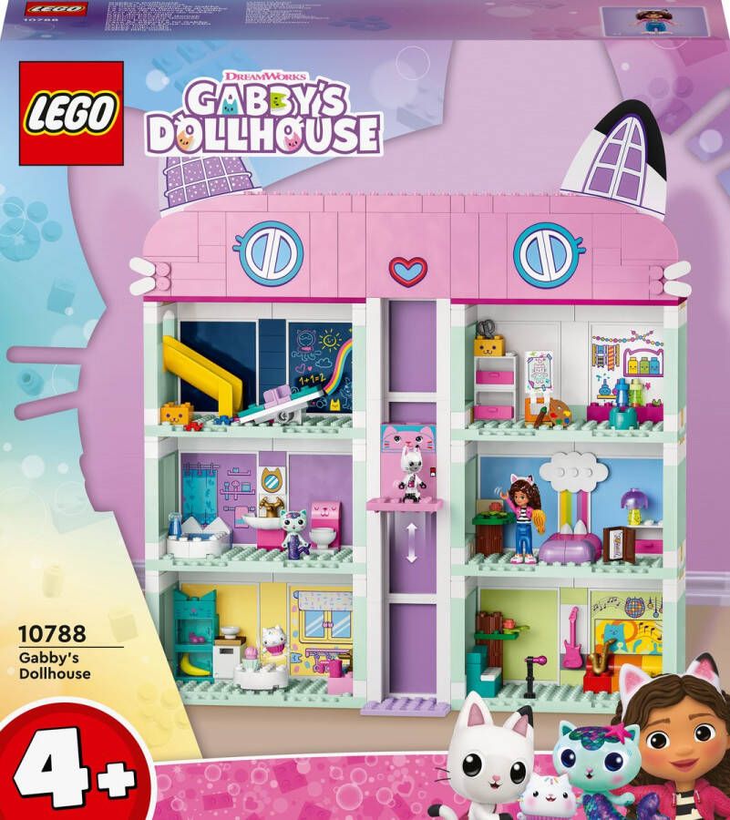 LEGO Gabby's poppenhuis Gabby's poppenhuis Speelgoed met 4 Minifiguren en Accessoires voor Kinderen 4+ 10788
