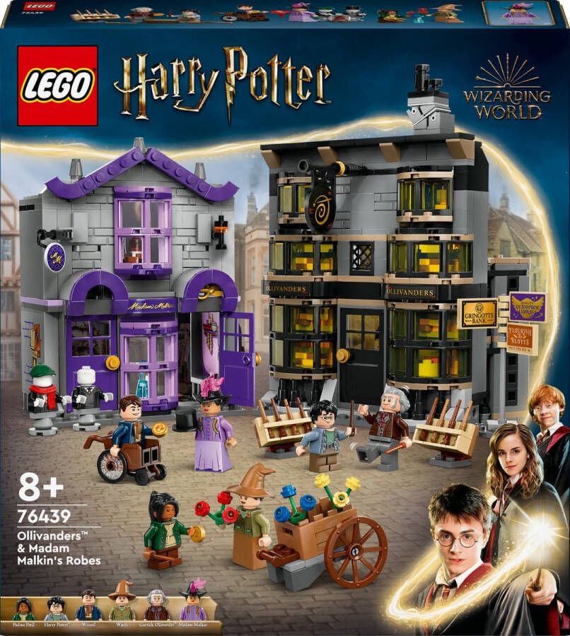 LEGO Harry Potter 76439 Olivander en Madame Guipure confectiekleding voor magiërs en tovenaars