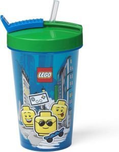 LEGO Iconic Drinkbeker Boy 500 ml Met Rietje Blauw
