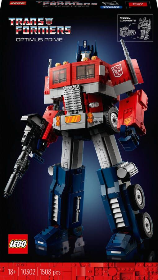 LEGO Icons Optimus Prime Transformers 2-in-1 Modelbouw Set voor Volwassenen 10302