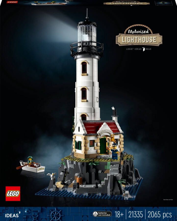 LEGO 21335 Ideeën De gemotoriseerde vuurtoren model om te bouwen geschenkidee huizendecoratie met mariene minifiguri