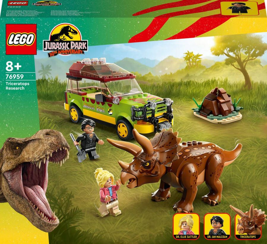 LEGO Jurassic World Jurassic Park Triceratops onderzoek Dinosaurus Speelgoed 76959