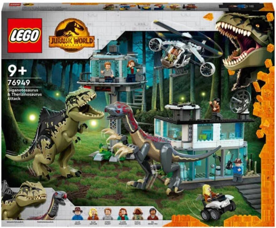 LEGO Jurassic World 76949 giganotosaurus & therizinosaurus aanval