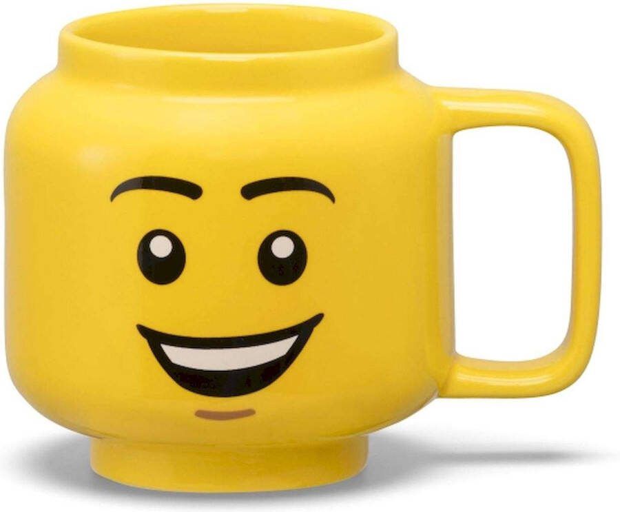 LEGO Keramische Mok Hoofd Happy Boy 255 ml Aardewerk Geel