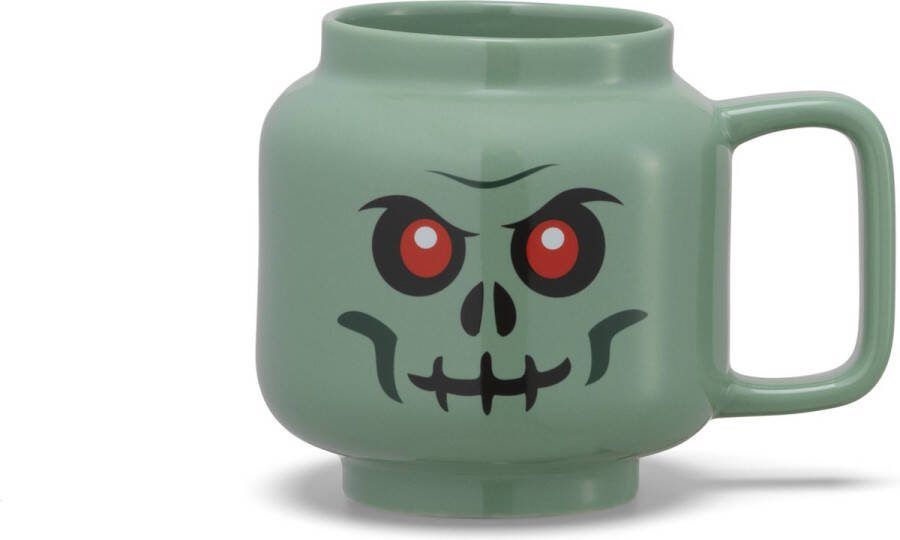 LEGO Keramische Mok Hoofd Skelet Groen 530 ml Keramiek Groen