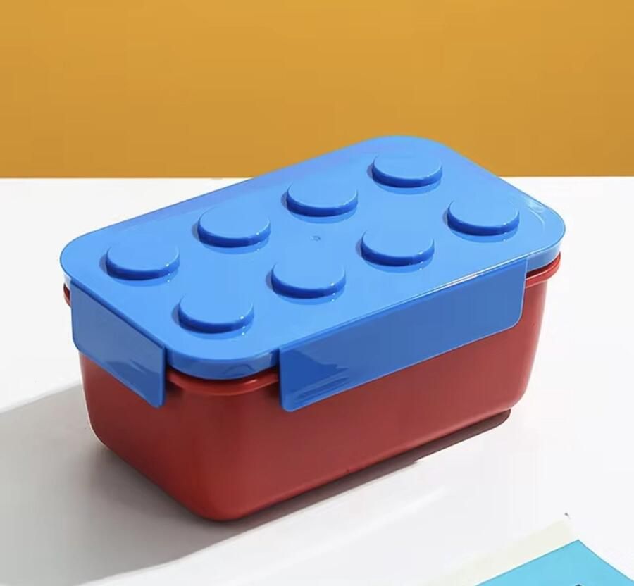 LEGO Blokken Broodtrommel Blauw Rood 1300ML