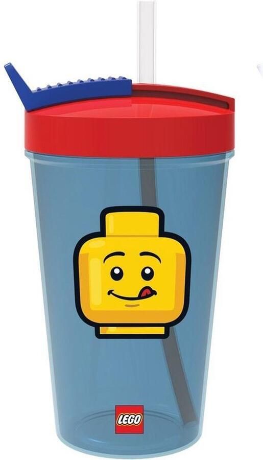 LEGO Iconic Drinkbeker Classic 500 ml Met Rietje Blauw
