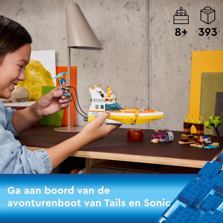 LEGO Sonic the Hedgehog Tails' avonturenboot Boot Speelgoed voor Kinderen 76997
