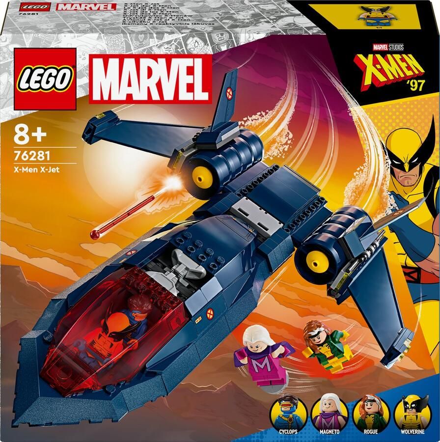 LEGO Marvel X-Men X-Jet Bouwbaar Speelgoed Vliegtuig Model 76281